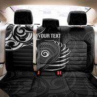 Personalised New Zealand Silver Fern Lacrosse Back Car Seat Cover Aotearoa Maori Pattern