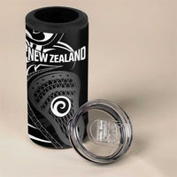 Personalised New Zealand Silver Fern Lacrosse 4 in 1 Can Cooler Tumbler Aotearoa Maori Pattern