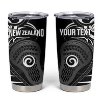 Personalised New Zealand Silver Fern Lacrosse Tumbler Cup Aotearoa Maori Pattern