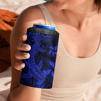Polynesian 4 in 1 Can Cooler Tumbler Blue Hawaiian Tribal Hammerhead Shark