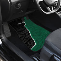 Personalised New Zealand And South Africa Rugby Car Mats 2024 All Black Springboks Mascots Together