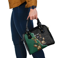 Personalised New Zealand And South Africa Rugby Shoulder Handbag 2024 All Black Springboks Mascots Together LT14 - Polynesian Pride