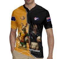 Personalised New Zealand And Australia Rugby Rugby Jersey 2024 All Black Wallabies Mascots Together LT14 - Polynesian Pride