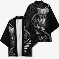 Personalised All Black New Zealand Darts Kimono Aoteroa Fern Maori Galaxy Style - Polynesian Pride