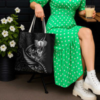 Personalised All Black New Zealand Darts Tote Bag Aoteroa Fern Maori Galaxy Style - Polynesian Pride