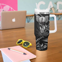 All Black New Zealand Darts Tumbler With Handle Aoteroa Fern Maori Galaxy Style