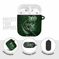 Personalised All Green New Zealand Darts AirPods Case Aoteroa Fern Maori Galaxy Style - Polynesian Pride