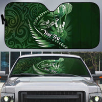 Personalised All Green New Zealand Darts Auto Sun Shade Aoteroa Fern Maori Galaxy Style - Polynesian Pride