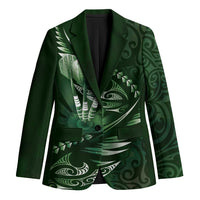 Personalised All Green New Zealand Darts Blazer Aoteroa Fern Maori Galaxy Style - Polynesian Pride