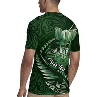 Personalised All Green New Zealand Darts Rugby Jersey Aoteroa Fern Maori Galaxy Style