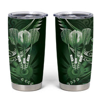 All Green New Zealand Darts Tumbler Cup Aoteroa Fern Maori Galaxy Style