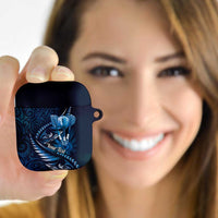 Personalised All Blue New Zealand Darts AirPods Case Aoteroa Fern Maori Galaxy Style - Polynesian Pride
