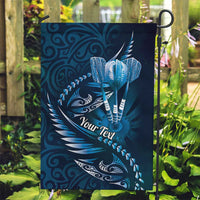 Personalised All Blue New Zealand Darts Garden Flag Aoteroa Fern Maori Galaxy Style
