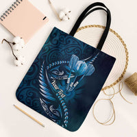 Personalised All Blue New Zealand Darts Tote Bag Aoteroa Fern Maori Galaxy Style - Polynesian Pride