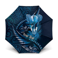 Personalised All Blue New Zealand Darts Umbrella Aoteroa Fern Maori Galaxy Style - Polynesian Pride