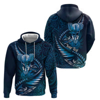 Personalised All Blue New Zealand Darts Zip Hoodie Aoteroa Fern Maori Galaxy Style