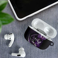 Personalised All Purple New Zealand Darts AirPods Case Aoteroa Fern Maori Galaxy Style - Polynesian Pride