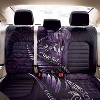 Personalised All Purple New Zealand Darts Back Car Seat Cover Aoteroa Fern Maori Galaxy Style