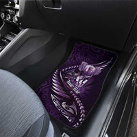 Personalised All Purple New Zealand Darts Car Mats Aoteroa Fern Maori Galaxy Style