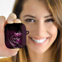 Personalised All Pink New Zealand Darts AirPods Case Aoteroa Fern Maori Galaxy Style - Polynesian Pride