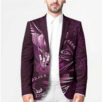 Personalised All Pink New Zealand Darts Blazer Aoteroa Fern Maori Galaxy Style - Polynesian Pride