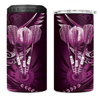 All Pink New Zealand Darts 4 in 1 Can Cooler Tumbler Aoteroa Fern Maori Galaxy Style