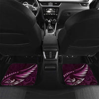 Personalised All Pink New Zealand Darts Car Mats Aoteroa Fern Maori Galaxy Style