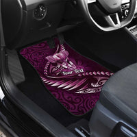 Personalised All Pink New Zealand Darts Car Mats Aoteroa Fern Maori Galaxy Style