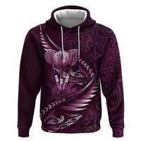 Personalised All Pink New Zealand Darts Hoodie Aoteroa Fern Maori Galaxy Style