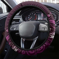 All Pink New Zealand Darts Steering Wheel Cover Aoteroa Fern Maori Galaxy Style