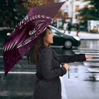 Personalised All Pink New Zealand Darts Umbrella Aoteroa Fern Maori Galaxy Style - Polynesian Pride