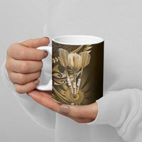 All Gold New Zealand Darts Ceramic Mug Aoteroa Fern Maori Galaxy Style - Polynesian Pride