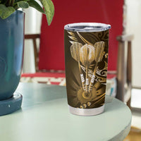 All Gold New Zealand Darts Tumbler Cup Aoteroa Fern Maori Galaxy Style