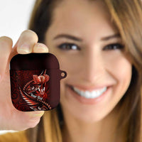 Personalised All Red New Zealand Darts AirPods Case Aoteroa Fern Maori Galaxy Style - Polynesian Pride