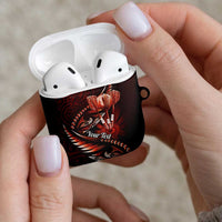 Personalised All Red New Zealand Darts AirPods Case Aoteroa Fern Maori Galaxy Style - Polynesian Pride