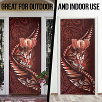 Personalised All Red New Zealand Darts Door Cover Aoteroa Fern Maori Galaxy Style - Polynesian Pride