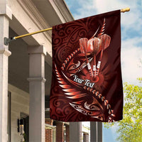 Personalised All Red New Zealand Darts Garden Flag Aoteroa Fern Maori Galaxy Style