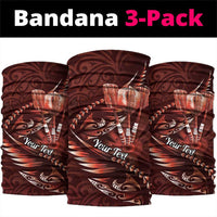 Personalised All Red New Zealand Darts Neck Gaiter Aoteroa Fern Maori Galaxy Style - Polynesian Pride