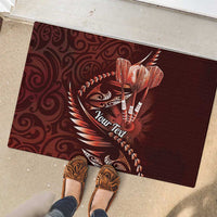 Personalised All Red New Zealand Darts Rubber Doormat Aoteroa Fern Maori Galaxy Style