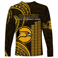 Hawaii Nanakuli High And Intermediate School Long Sleeve Shirt Polynesian Kakau Pattern LT14 - Polynesian Pride
