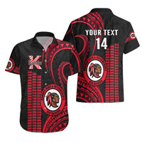 Personalised Hawaii Kahuku High And Intermediate School Hawaiian Shirt Red Raiders Kakau Pattern LT14 - Polynesian Pride