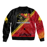 Papua New Guinea Bomber Jacket Independen Stet bilong Papua Niugini Unique Version LT14 - Polynesian Pride