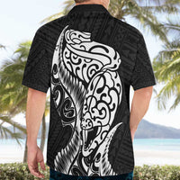 New Zealand Eel Hawaiian Shirt Tuna Aotearoa Maori Patten - Black