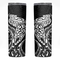 New Zealand Eel Skinny Tumbler Tuna Aotearoa Maori Patten - Black