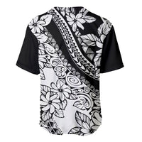 Polynesia Baseball Jersey Polynesian Tropical Flowers Black Pastel Vibes LT14 - Polynesian Pride