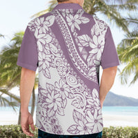 Polynesia Hawaiian Shirt Polynesian Tropical Flowers Purple Pastel Vibes LT14 - Polynesian Pride