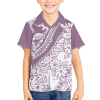 Polynesia Hawaiian Shirt Polynesian Tropical Flowers Purple Pastel Vibes LT14 - Polynesian Pride