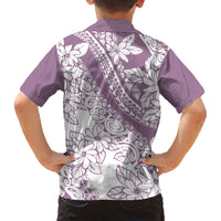 Polynesia Hawaiian Shirt Polynesian Tropical Flowers Purple Pastel Vibes LT14 - Polynesian Pride