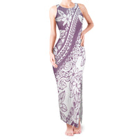 Polynesia Tank Maxi Dress Polynesian Tropical Flowers Purple Pastel Vibes LT14 Women Purple - Polynesian Pride