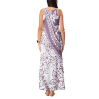 Polynesia Tank Maxi Dress Polynesian Tropical Flowers Purple Pastel Vibes LT14 - Polynesian Pride